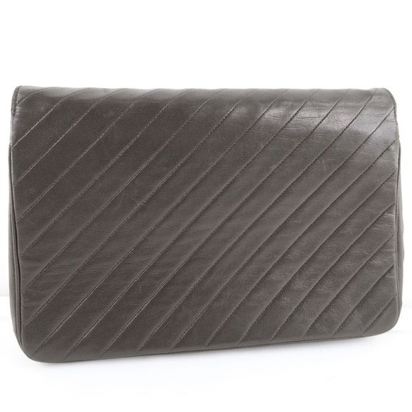 Chanel Chain Shoulder Bag Lambskin Black Gold Metal Fittings Black - Picture 3 of 11